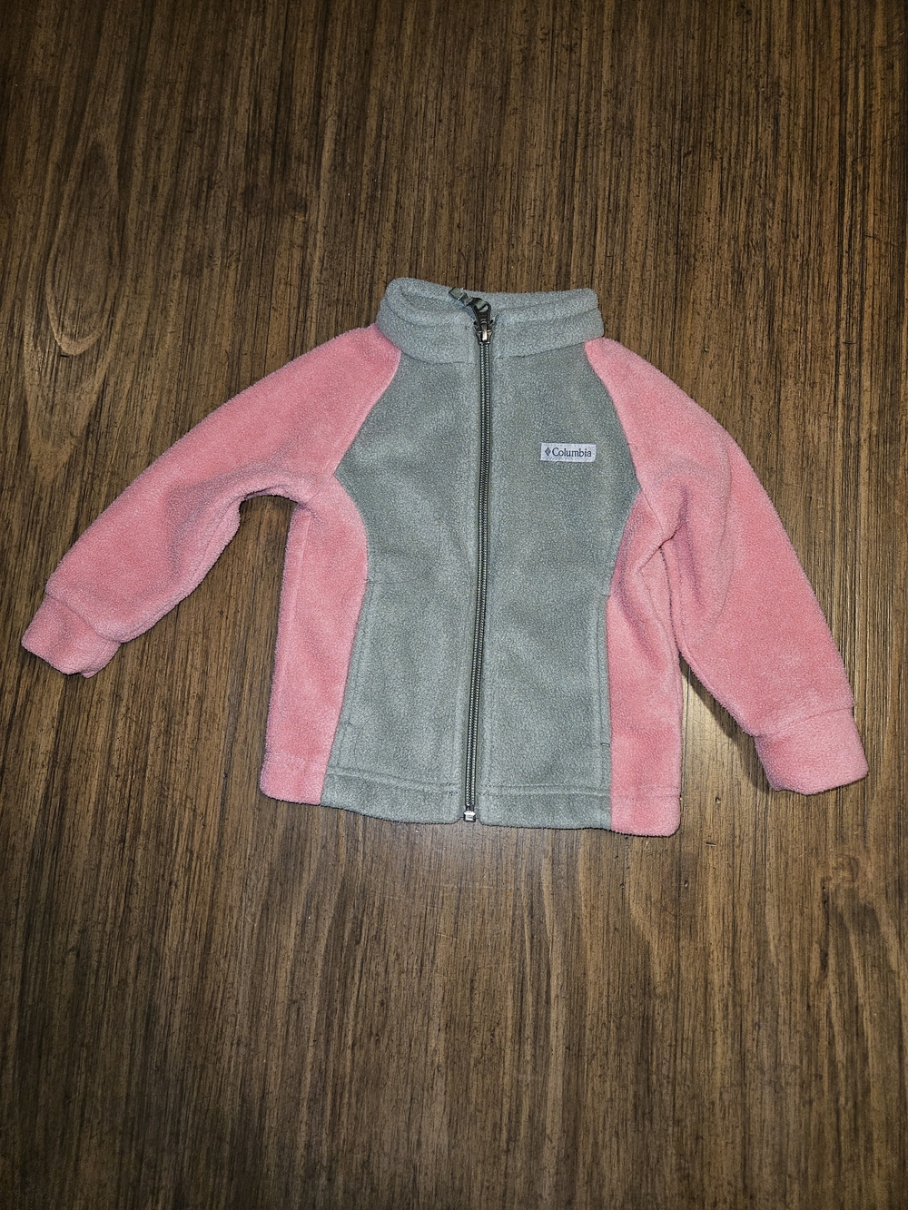 Columbia Kids Pink and Gray Fleece Zip Jacket